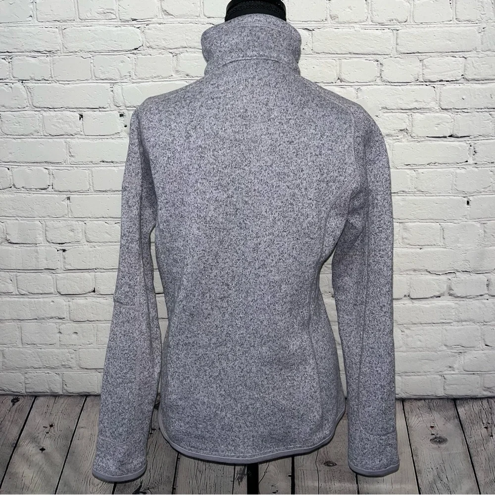 Patagonia Heathered Purple Quarter-Zip Fleece Pullover Sweater Size Medium - Picture 12 of 14